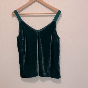 J Crew | velvet cami green